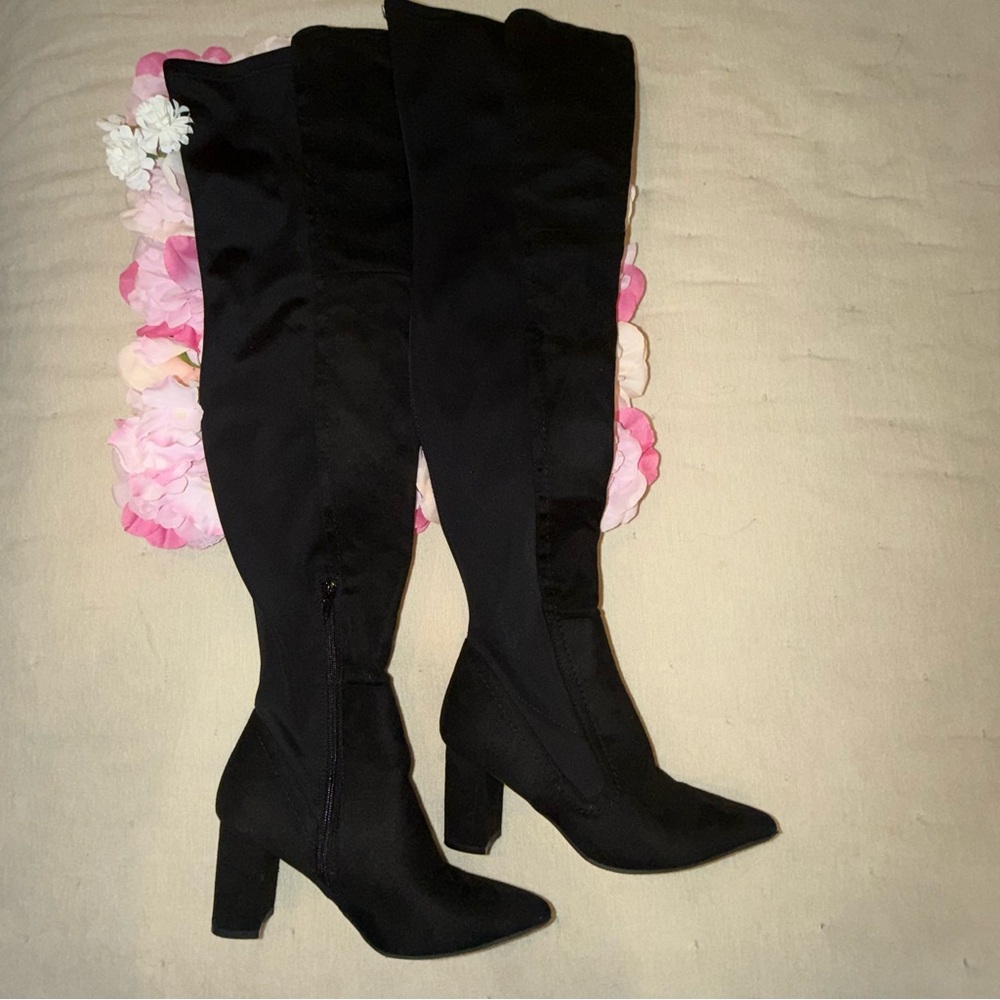 Wild Diva Black Over the Knee Boots